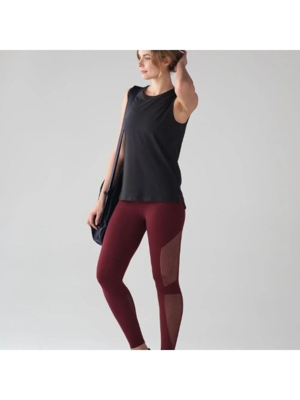Lululemon Reveal 7/8 Tight Deep Rouge